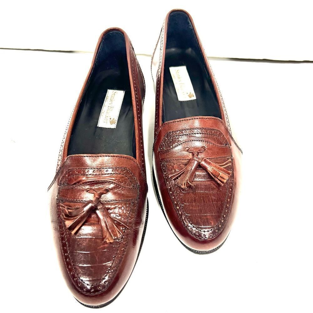 Stanley Blacker loafers with tassels genuine leather 7.5